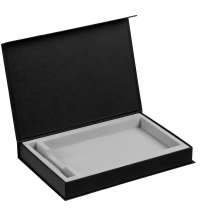 Коробка Silk с ложементом под ежедневник и ручку, ver. 2, черная