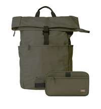 Подарочный набор Boston рюкзак + дорожная косметичка, зеленый