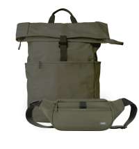 Подарочный набор Boston рюкзак + поясная сумка, зеленый