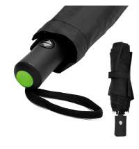 Автоматический противоштормовой зонт Vortex To Go, чёрный/салатовый