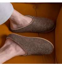 Домашние валенки Step, серо-коричневые (натуральные)