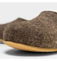 Домашние валенки Step, серо-коричневые (натуральные)