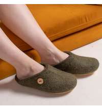 Домашние валенки Step, зеленые (олива)