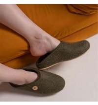 Домашние валенки Step, зеленые (олива)