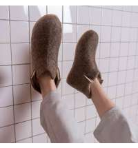 Домашние валенки Wild, серо-коричневые (натуральные)