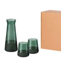 Подарочный набор декантер + 2 стакана Emerald, зеленый