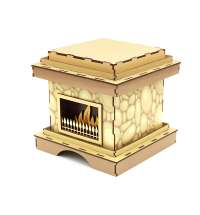 Камин малый - упаковка новогодняя из дерева
