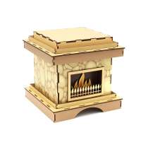 Камин малый - упаковка новогодняя из дерева