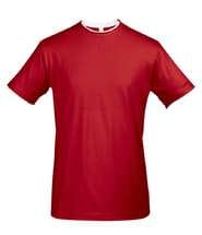 Футболка мужская с контрастной отделкой MADISON 170, красный/белый