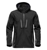 Куртка софтшелл мужская Patrol, черная с серым