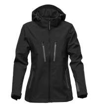 Куртка софтшелл женская Patrol, черная с серым