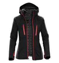 Куртка-трансформер женская Matrix, черная с красным