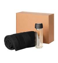 Подарочный набор Bianca, Cella, черный (плед, термобутылка)