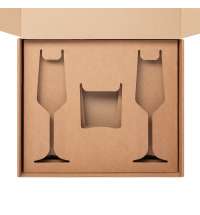 Доп. ложемент под свечу + 2 бокала для шампанского в универсальную коробку (арт. 21006.020)