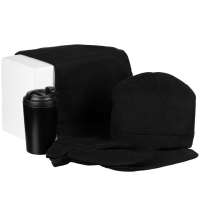 Набор Fleecy с термостаканом, черный