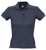 Рубашка поло женская PEOPLE 210, темно-синяя (navy)