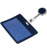 Чехол для карточки с ретрактором Devon, синий