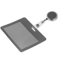 Чехол для карточки с ретрактором Devon, серый