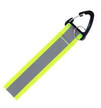 Светоотражающий брелок Flashline, серый с зеленым