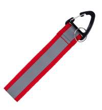Светоотражающий брелок Flashline, серый с красным