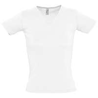 Футболка женская LADY 220 с V-обр. вырезом, белая