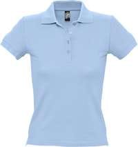 Рубашка поло женская PEOPLE 210, голубая