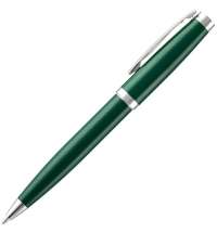 Ручка шариковая Letra Chrome, глянцевая, темно-зеленая