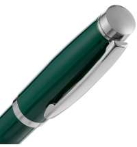 Ручка шариковая Letra Chrome, глянцевая, темно-зеленая