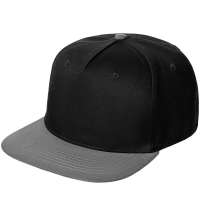 Бейсболка Foreside с прямым козырьком, черная с серым