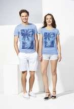 Футболка женская MIXED WOMEN голубой меланж