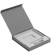 Коробка Memoria под ежедневник, аккумулятор и ручку, серая