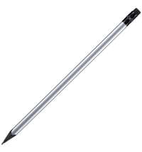 Карандаш простой Triangle Black с ластиком, серебристый