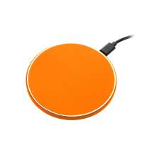 Беспроводное зарядное устройство с подсветкой 15W Auris, оранжевое