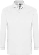 Рубашка поло мужская с длинным рукавом WINTER II 210 белая