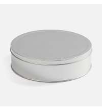Коробка круглая Flapjack, ver.2, большая, серебристая