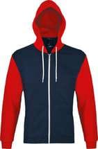 Толстовка на молнии SILVER 280 темно-синяя с красным
