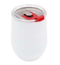 Термокружка с двойной стенкой Coffixx To Go, белая/красная