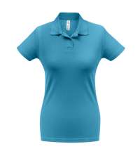 Рубашка поло женская ID.001 бирюзовая