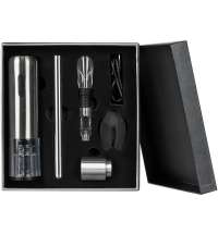 Винный набор Veritas, черный с серебристым