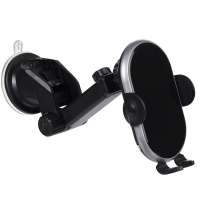 Держатель Cleaver с беспроводной зарядкой и подсветкой логотипа, серый