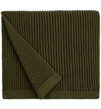 Плед Shirr, зеленый (оливковый)