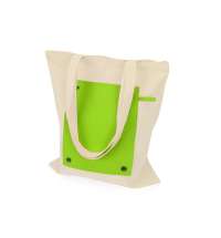 Складная хлопковая сумка для шопинга «Gross» с карманом, 180 г/м2