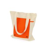 Складная хлопковая сумка для шопинга «Gross» с карманом, 180 г/м2