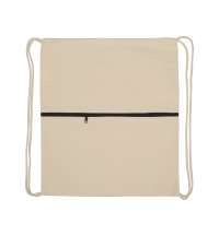 Рюкзак-мешок «Lark» хлопковый с цветной молнией