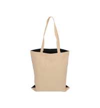 Сумка для шопинга «Twin» двухцветная из хлопка, 180 г/м2