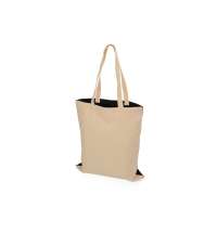 Сумка для шопинга &laquo;Twin&raquo; двухцветная из хлопка, 180 г/м2