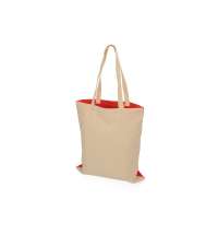 Сумка для шопинга «Twin» двухцветная из хлопка, 180 г/м2