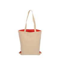 Сумка для шопинга «Twin» двухцветная из хлопка, 180 г/м2