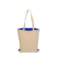 Сумка для шопинга «Twin» двухцветная из хлопка, 180 г/м2