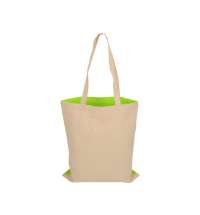 Сумка для шопинга «Twin» двухцветная из хлопка, 180 г/м2